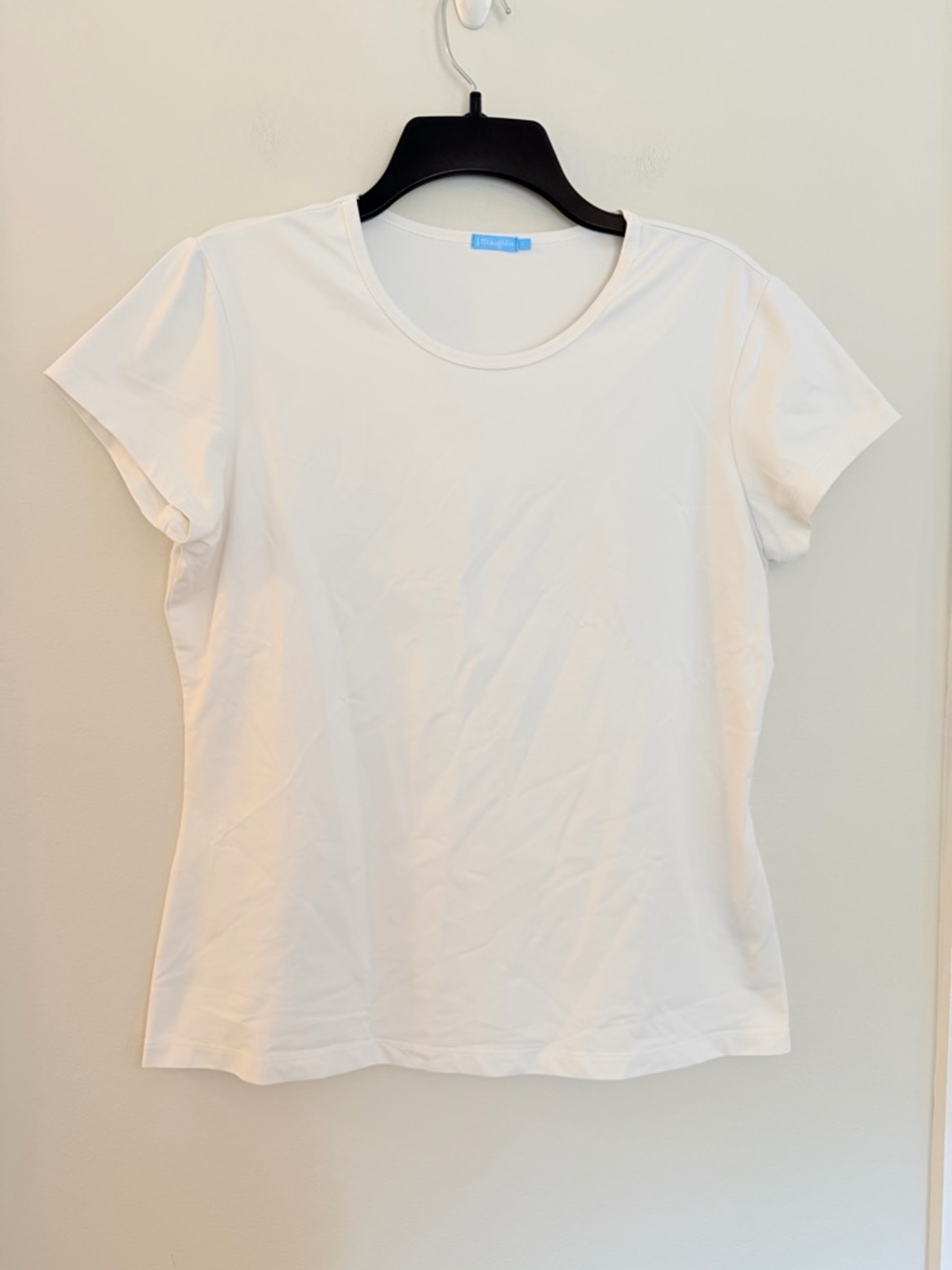 J.McLaughlin Catalina Cloth White Signature Tee Short Sleeve Top Large